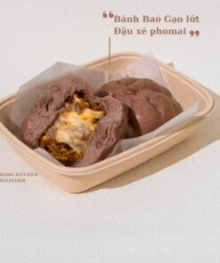 Bánh bao gạo lứt chay đậu xé Phomai