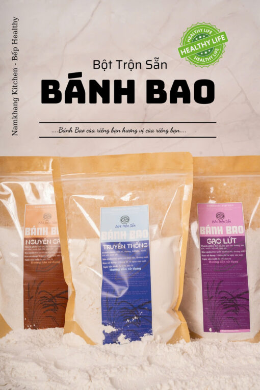 Bột trộn sẵn bánh bao